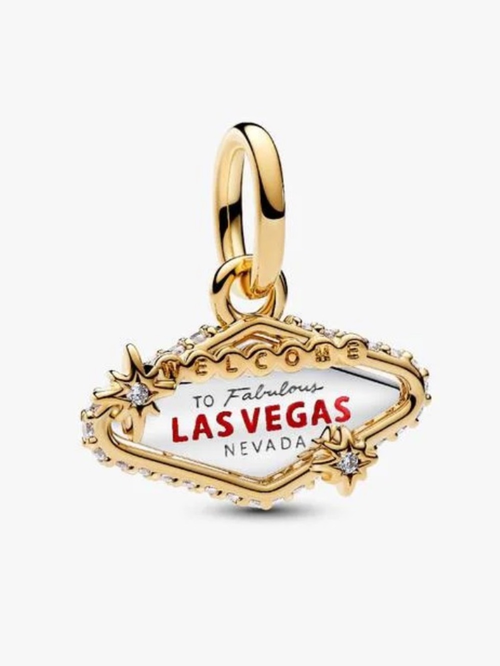 NWOT Las Vegas Sign Dangle Charm Sterling Silver 925